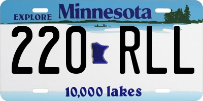 MN license plate 220RLL