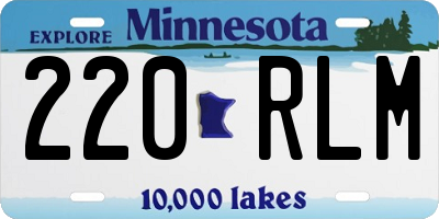 MN license plate 220RLM