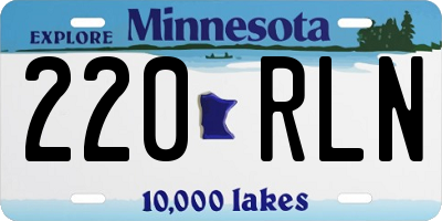 MN license plate 220RLN