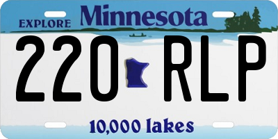 MN license plate 220RLP
