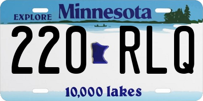MN license plate 220RLQ