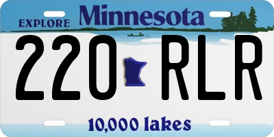 MN license plate 220RLR