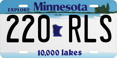 MN license plate 220RLS