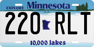 MN license plate 220RLT