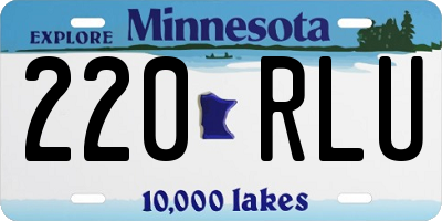 MN license plate 220RLU