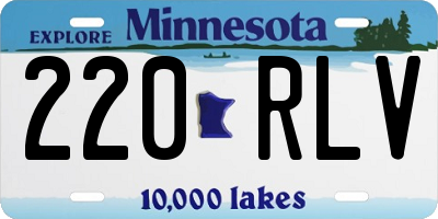MN license plate 220RLV