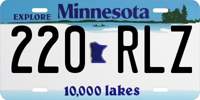 MN license plate 220RLZ