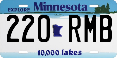 MN license plate 220RMB