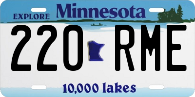 MN license plate 220RME