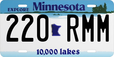MN license plate 220RMM