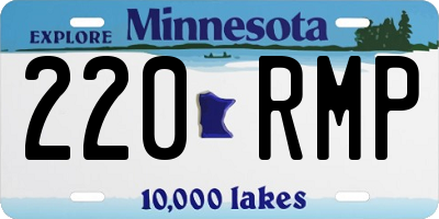 MN license plate 220RMP