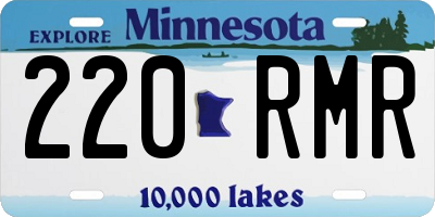 MN license plate 220RMR