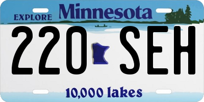 MN license plate 220SEH