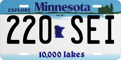 MN license plate 220SEI
