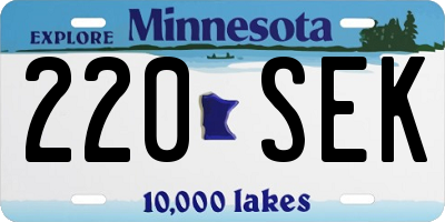 MN license plate 220SEK