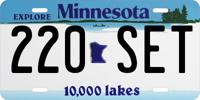 MN license plate 220SET