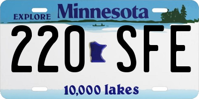 MN license plate 220SFE