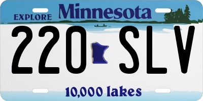 MN license plate 220SLV