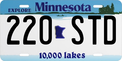 MN license plate 220STD