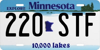 MN license plate 220STF