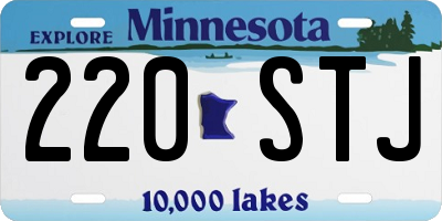 MN license plate 220STJ