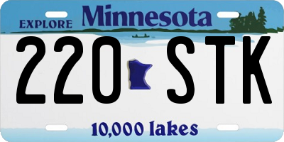 MN license plate 220STK
