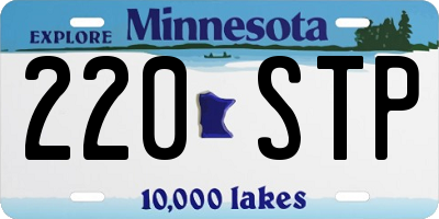 MN license plate 220STP