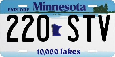 MN license plate 220STV
