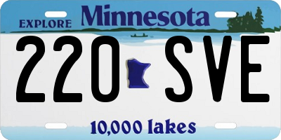 MN license plate 220SVE