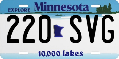 MN license plate 220SVG