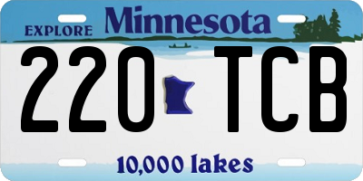 MN license plate 220TCB