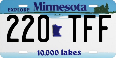 MN license plate 220TFF
