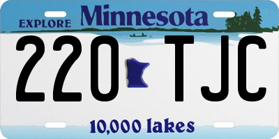 MN license plate 220TJC