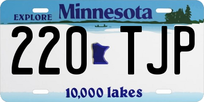 MN license plate 220TJP