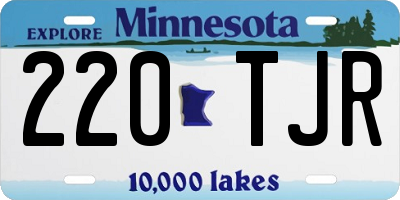 MN license plate 220TJR