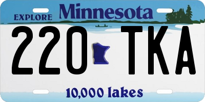 MN license plate 220TKA