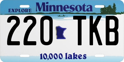 MN license plate 220TKB