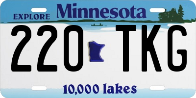 MN license plate 220TKG