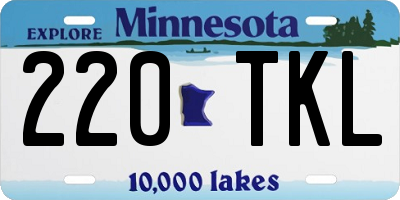 MN license plate 220TKL