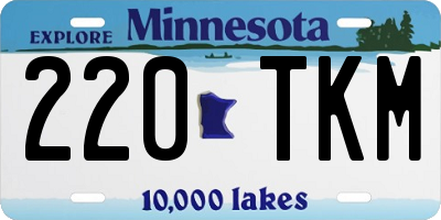 MN license plate 220TKM