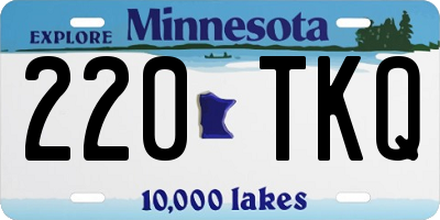 MN license plate 220TKQ