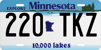 MN license plate 220TKZ