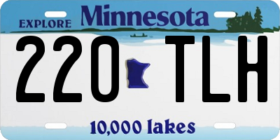 MN license plate 220TLH
