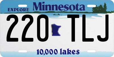 MN license plate 220TLJ