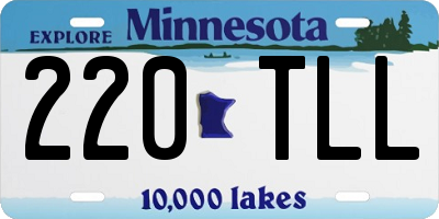 MN license plate 220TLL