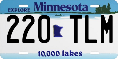MN license plate 220TLM