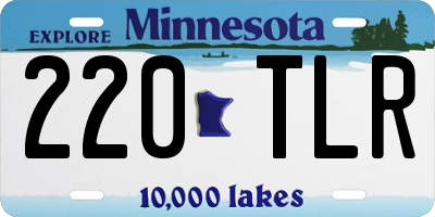 MN license plate 220TLR