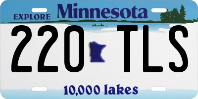 MN license plate 220TLS