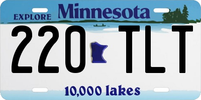 MN license plate 220TLT