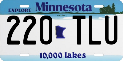 MN license plate 220TLU
